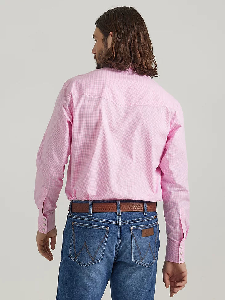 Wrangler Bucking Cancer Pearl Snap Shirt