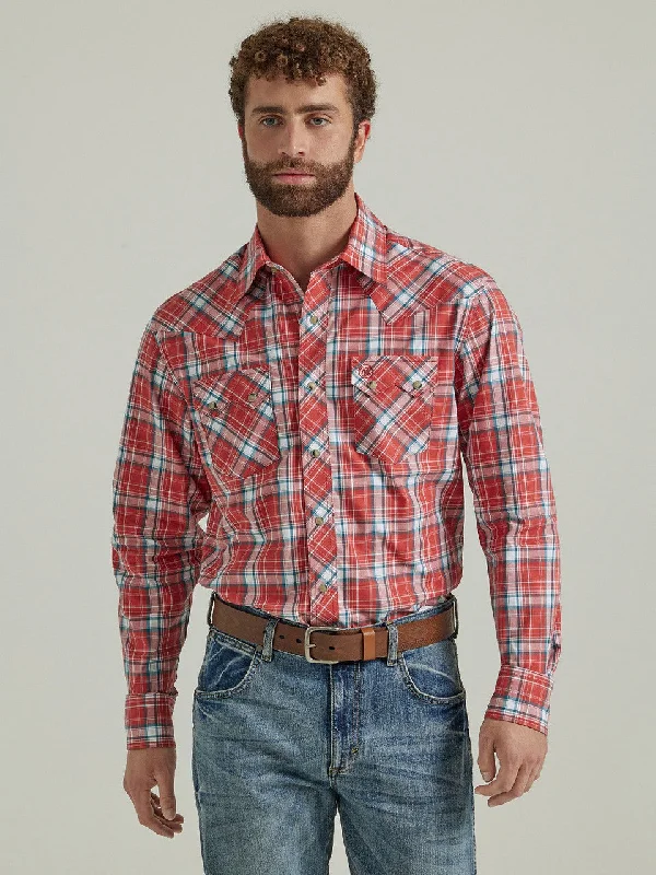 Wrangler Retro Core Snap Red Plaid