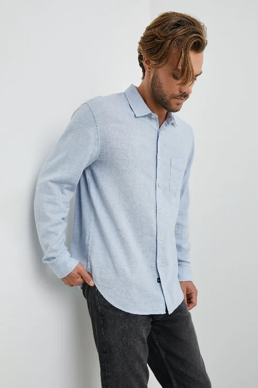 WYATT SHIRT - BLUE MELANGE