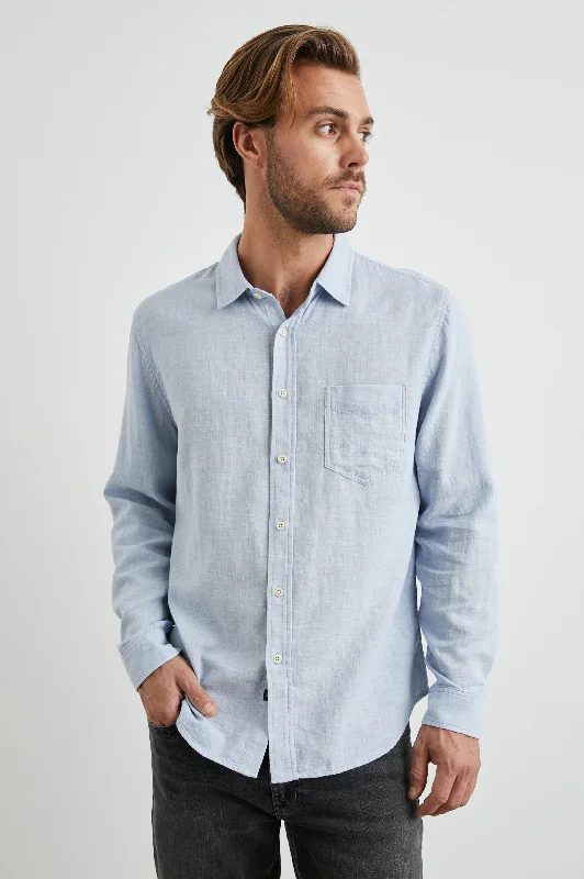 WYATT SHIRT - BLUE MELANGE