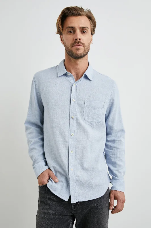 WYATT SHIRT - BLUE MELANGE