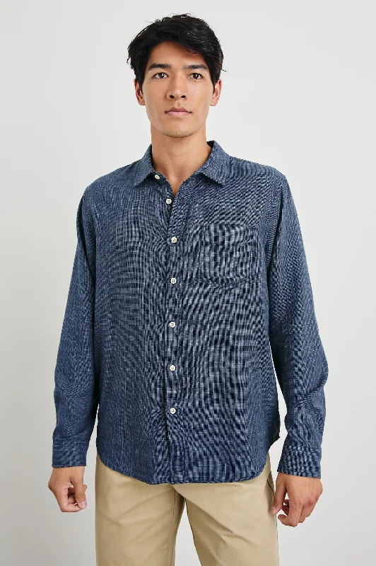 WYATT SHIRT - NAVY ETCH