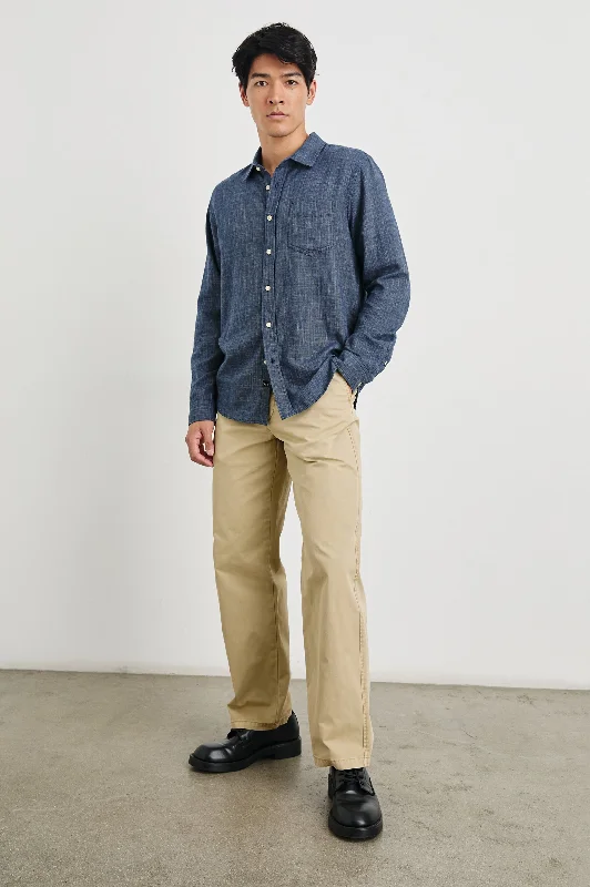 WYATT SHIRT - NAVY ETCH