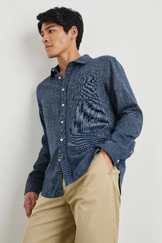 WYATT SHIRT - NAVY ETCH