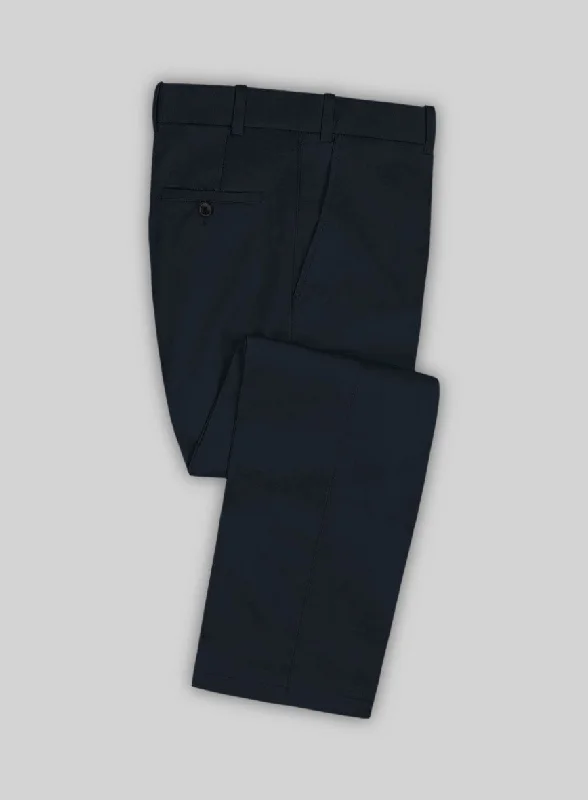 Italian Sapphire Blue Cotton Stretch Pants