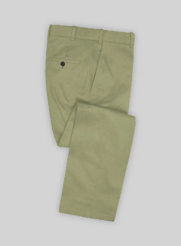 Stretch Summer Army Green Chino Pants