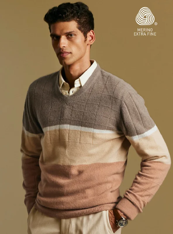 22. Taupe Cashmere Blend Pullover