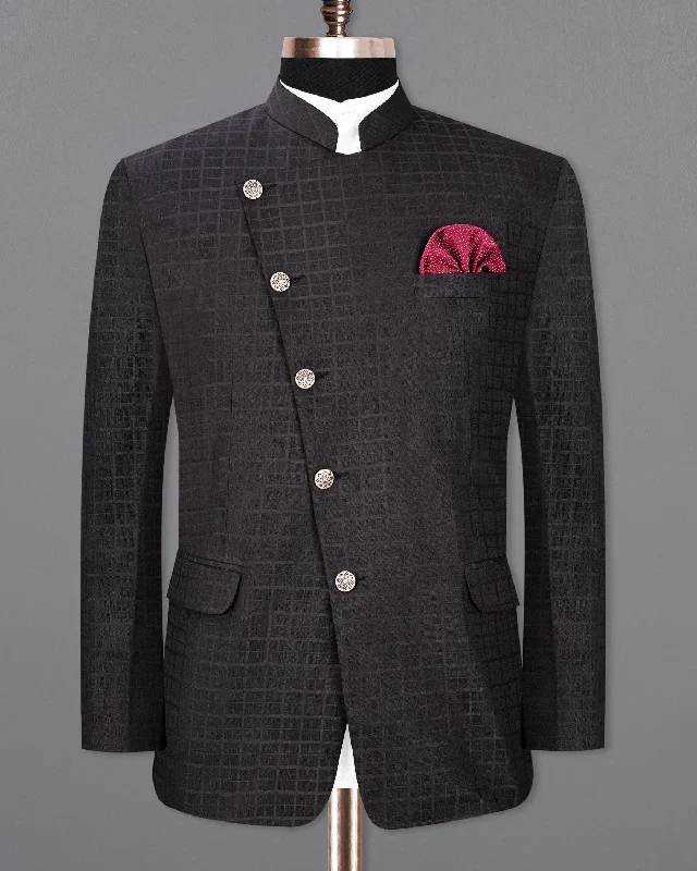 baltic-sea-black-subtle-plaid-cross-buttoned-bandhgala-blazer-ap