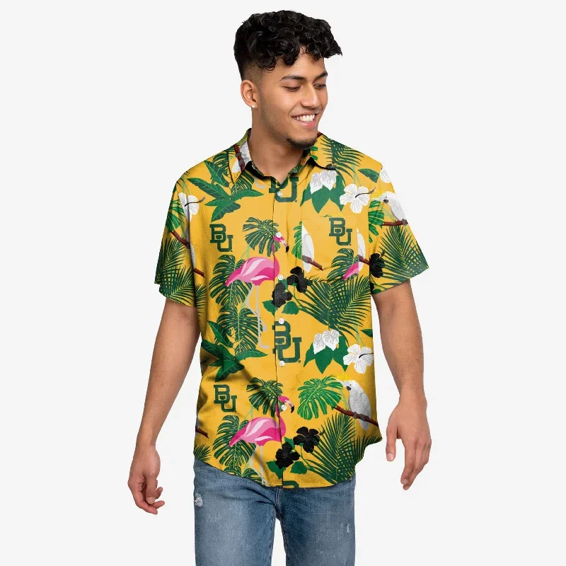 Baylor Bears Floral Button Up Shirt