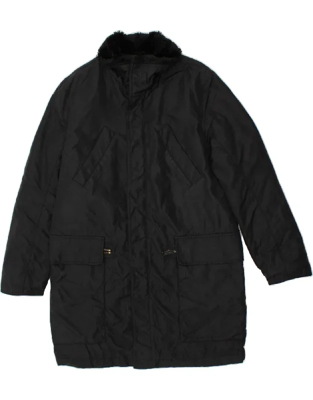 BENETTON Mens Windbreaker Coat UK 36 Small Black