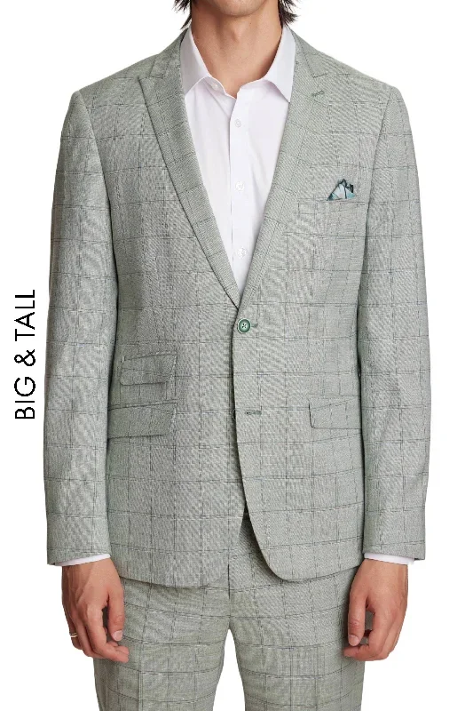 Big & Tall Ashton Peak Jacket - Green Double Check