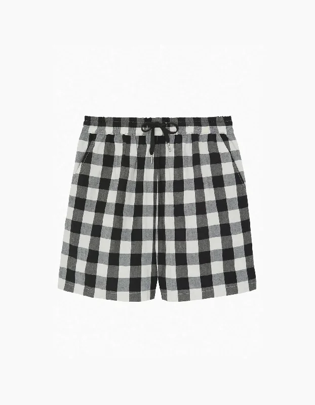 billie-black-white-checked-short