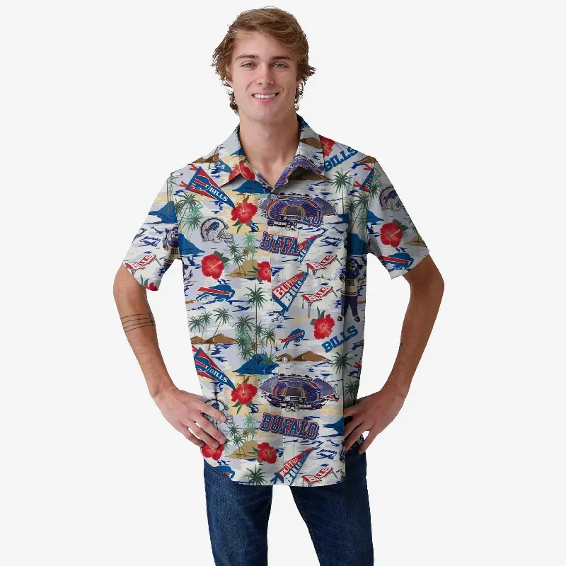 Buffalo Bills Thematic Stadium Print Button Up Shirt