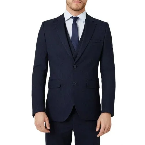 Burton Mens Micro-Stripe Slim Suit Jacket