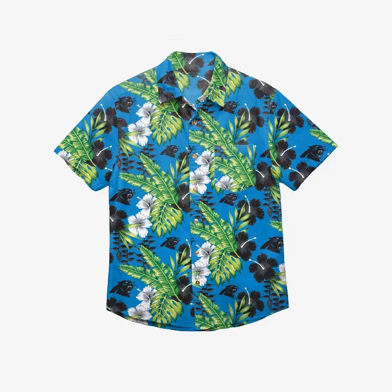 carolina-panthers-floral-button-up-shirt