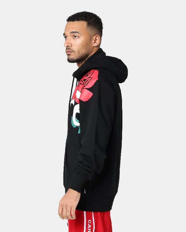 carre-volle-rose-button-up-hoodie-black