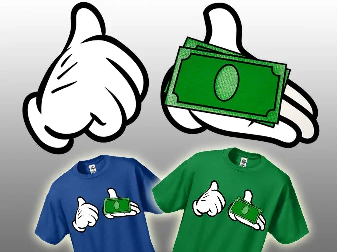 cartoon-money-hands-mens-t-shirt