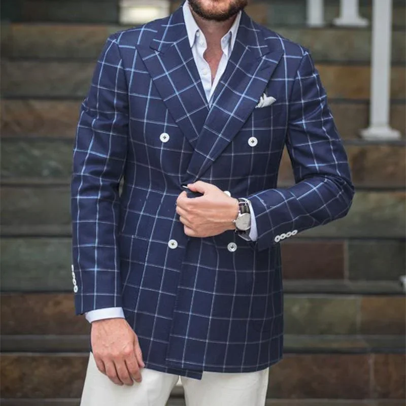 Checkered Blazer Suits Set