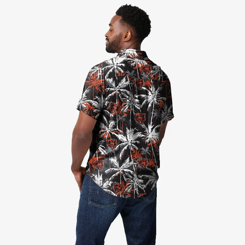 chicago-bears-black-floral-button-up-shirt