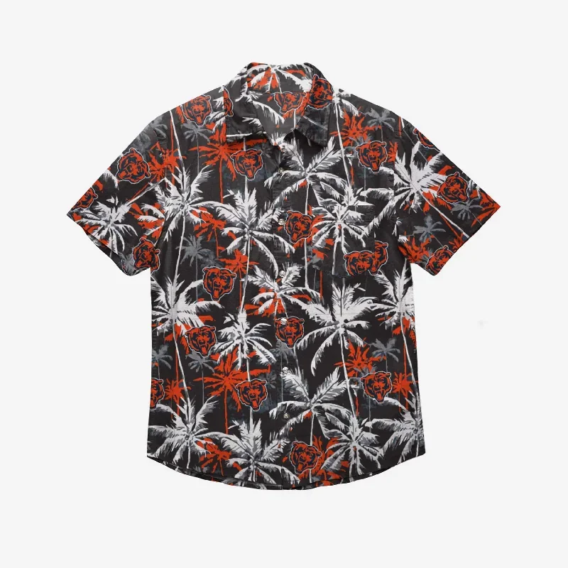 chicago-bears-black-floral-button-up-shirt