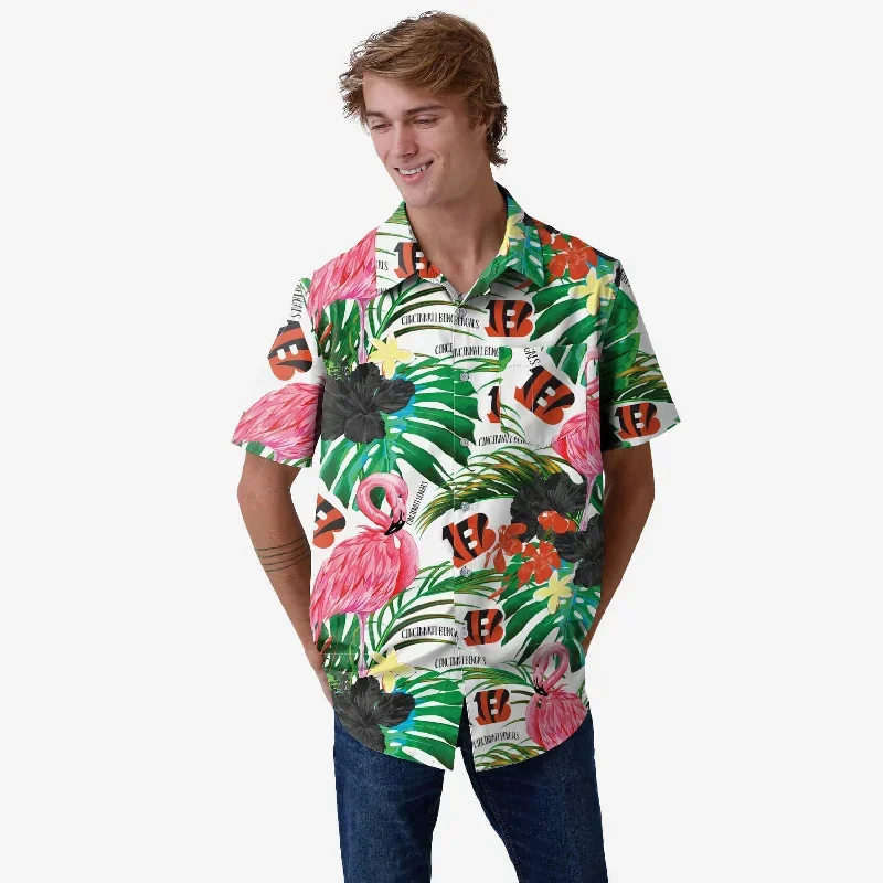 Cincinnati Bengals Flamingo Button Up Shirt