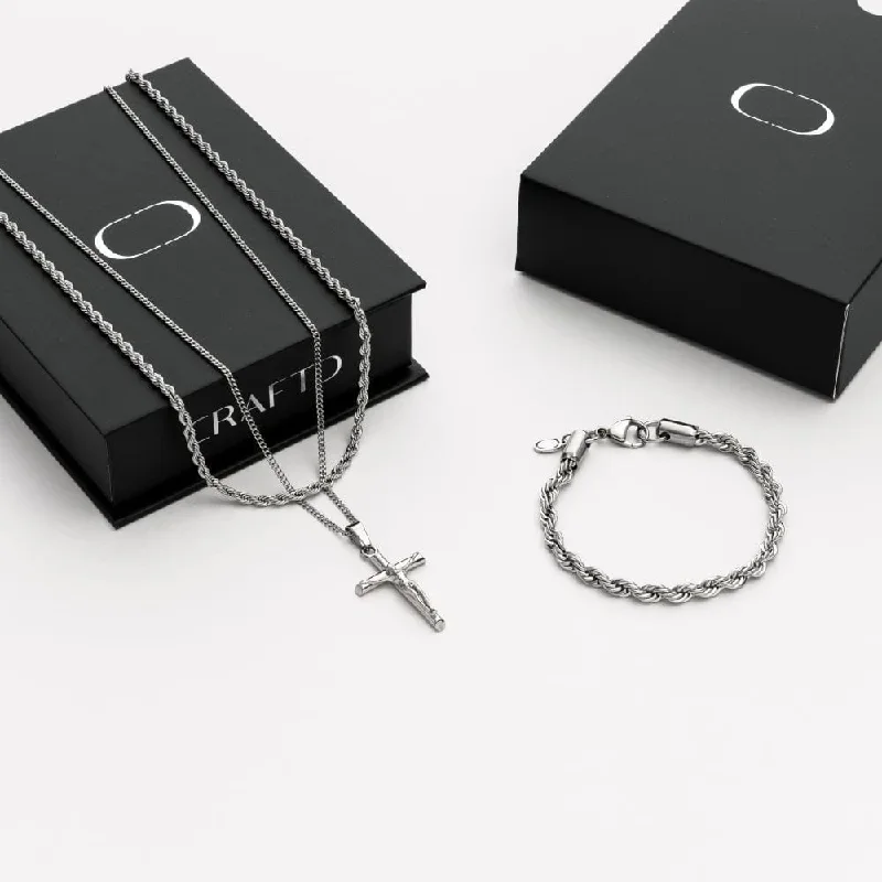 crucifix-gift-set-silver