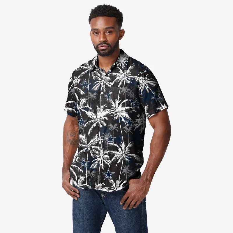 Dallas Cowboys Black Floral Button Up Shirt