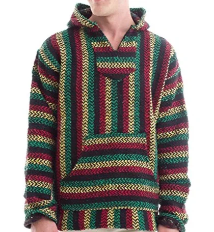 Deluxe Baja - Original Mexican Baja Hoodie (Rasta Color)