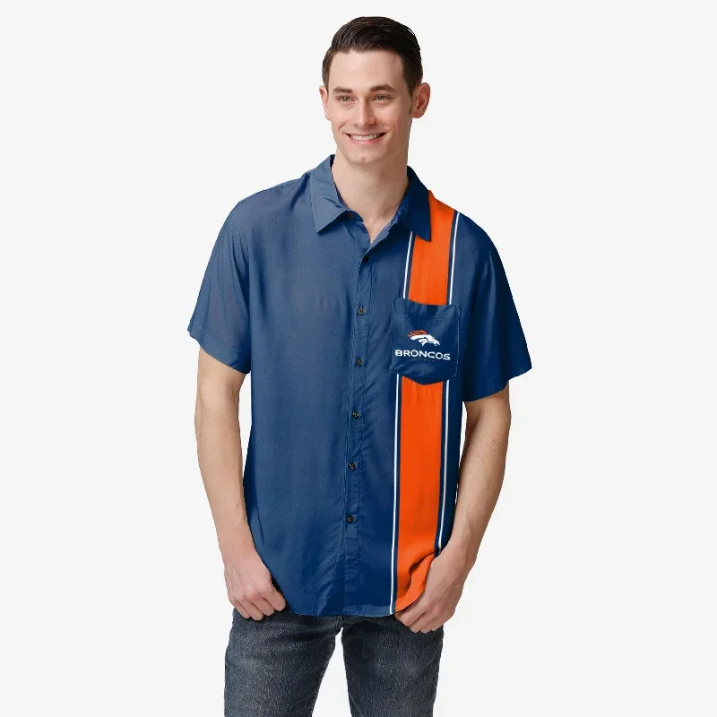 Denver Broncos Bowling Stripe Button Up Shirt