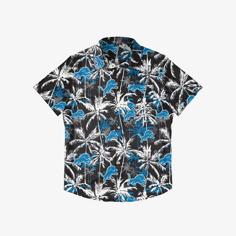 detroit-lions-black-floral-button-up-shirt