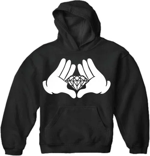 Diamond Cartoon Hand's Adult Hoodie