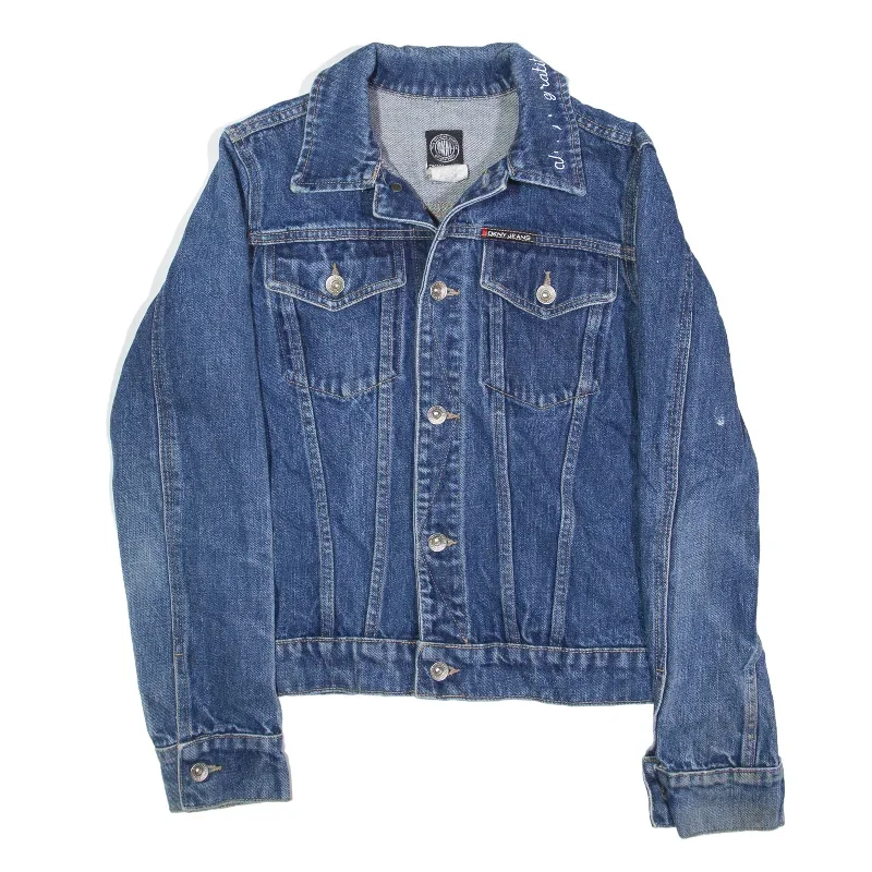 DKNY Customised Denim Jacket Blue Mens S