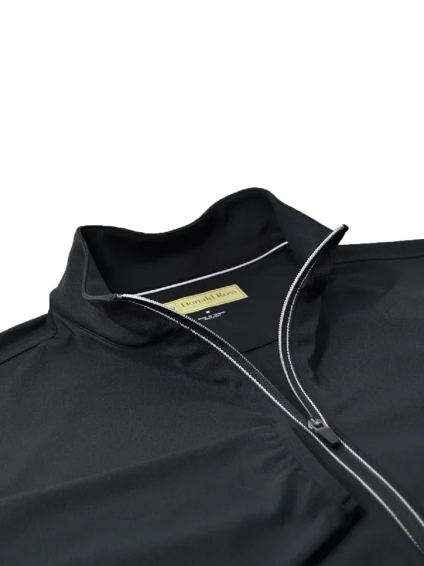 Donald Ross Mens Otto Long Sleeve Full Zip Jacket - BLACK