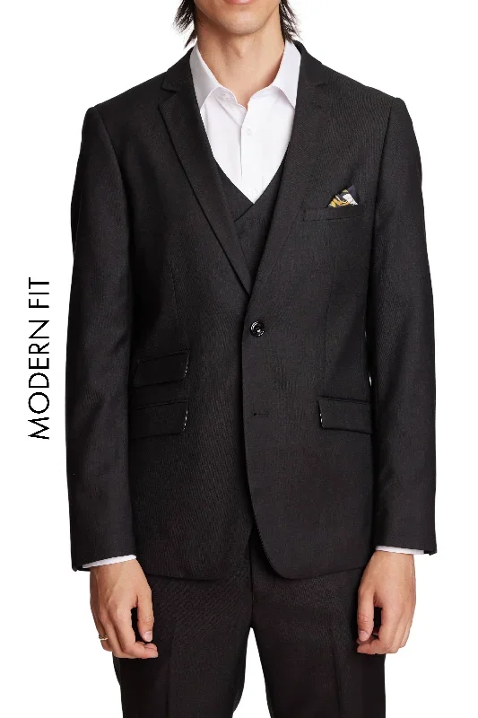 Modern Fit - Dover Notch Jacket - Soft Black Shark