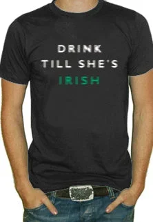 Drink Till She's Irish Mens T-Shirt