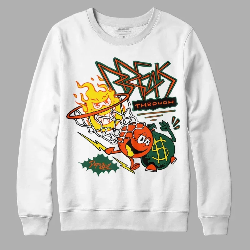 Dunk Team Dark Green Orange DopeSkill Sweatshirt Break Through Graphic