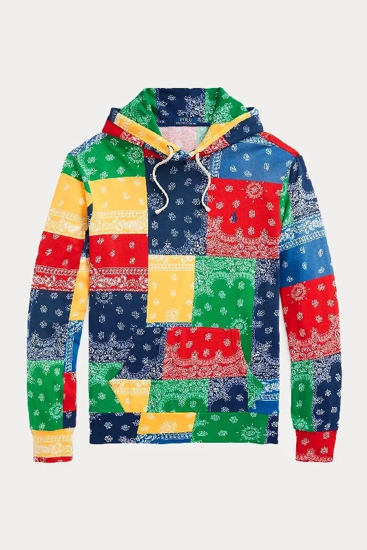 Polo Ralph Lauren Patchwork Etnik Desenli Kapüşonlu Sweatshirt