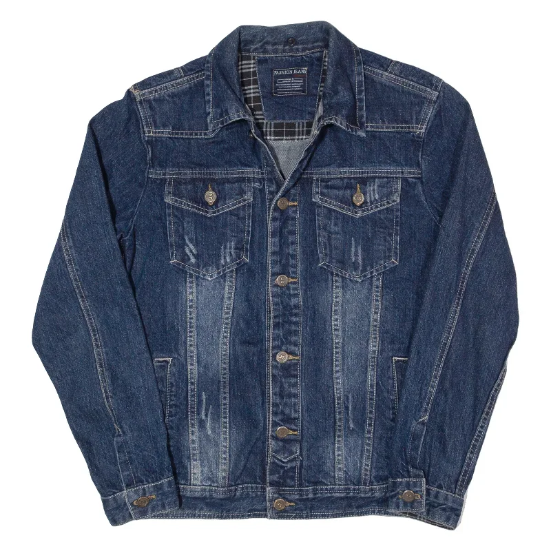 FASHION JEANS Mens Denim Jacket Blue S