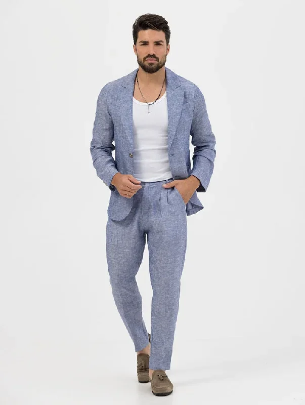 FEDRO SINGLE BREASTED SUIT IN DENIM