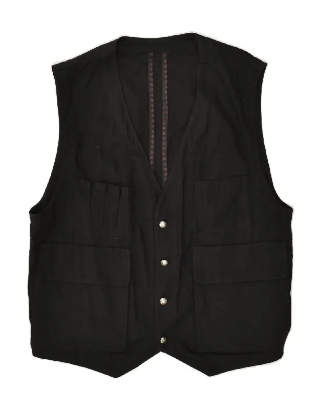 FERKINGHOFF Mens Waistcoat  Medium Black