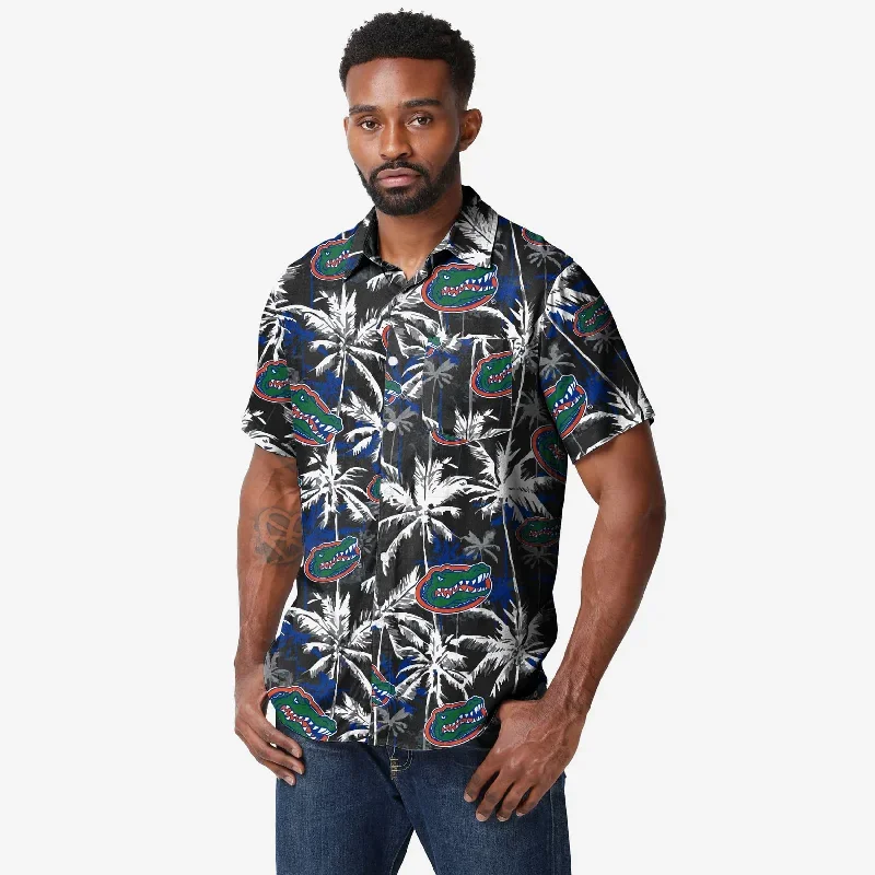 Florida Gators Black Floral Button Up Shirt