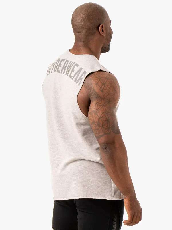 force-fleece-tank-grey-marl