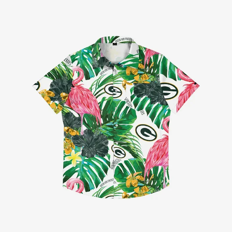 green-bay-packers-flamingo-button-up-shirt