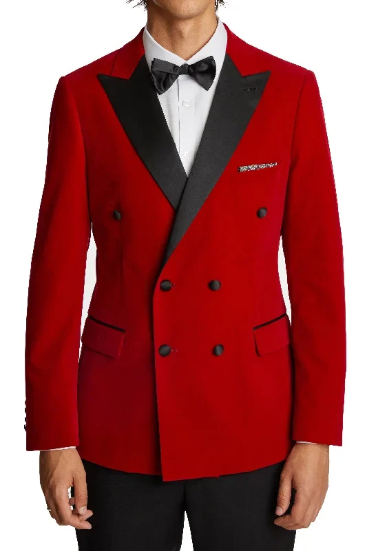 Soho Peak DB Tux Jacket - slim - Cayenne Red Velvet