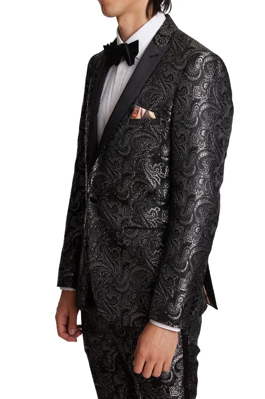 Black Silver Paisley