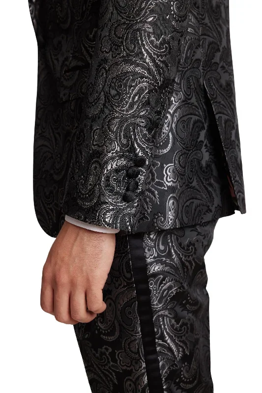 Black Silver Paisley