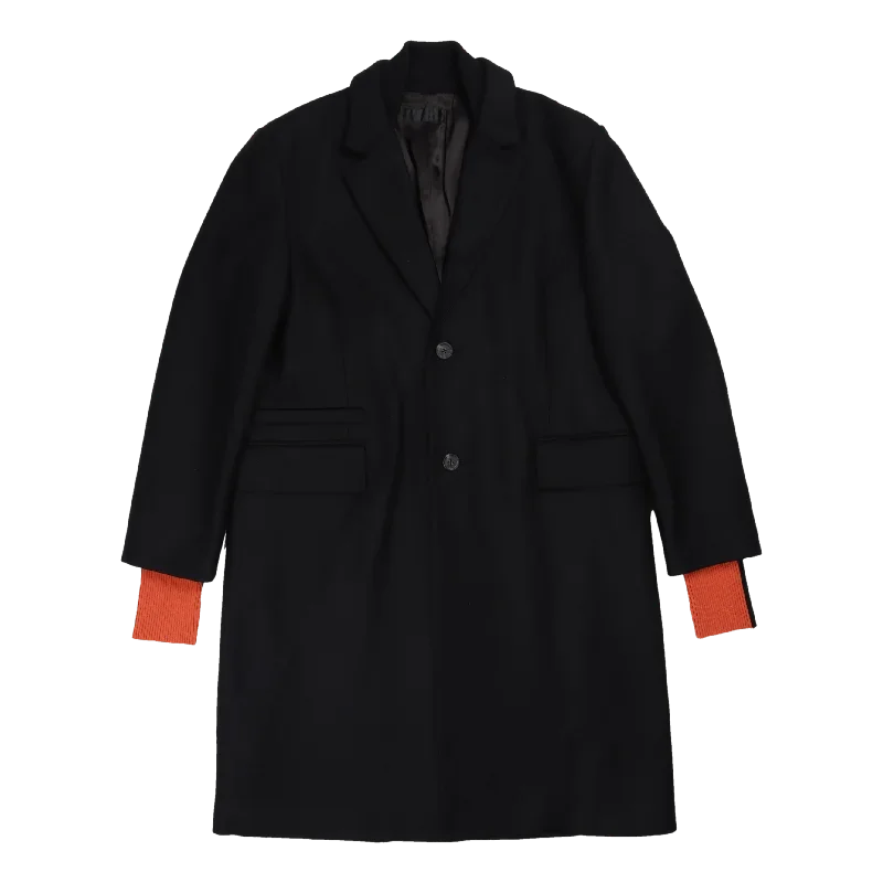 Wool Overcoat.dense Black