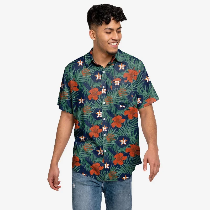 Houston Astros Hibiscus Button Up Shirt