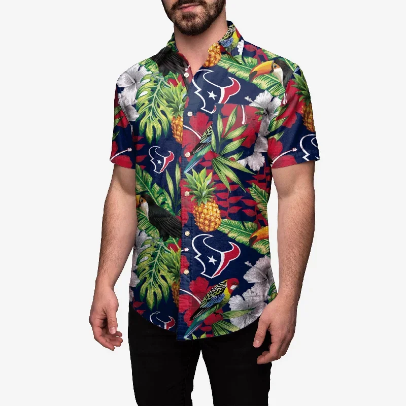 Houston Texans Floral Button Up Shirt