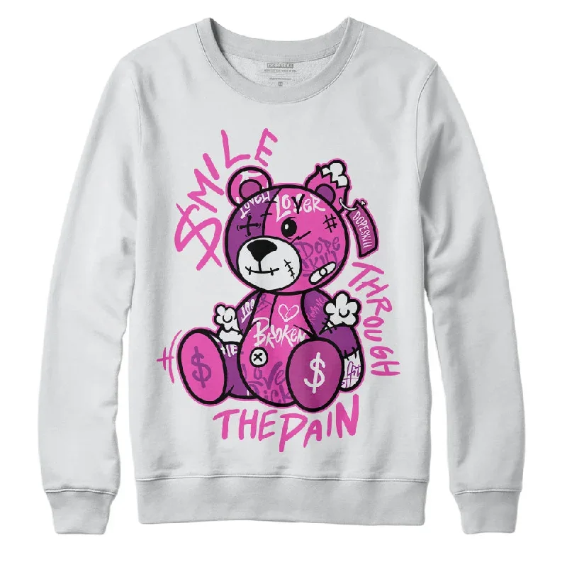 Hyper Violet 4s DopeSkill Sweatshirt Smile Through The Pain Graphic